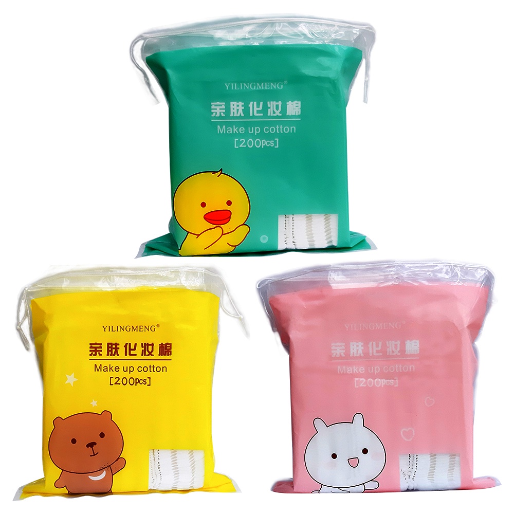 Bông Tẩy Trang gấu, vịt, thỏ 200 Miếng HAVA SHOPP