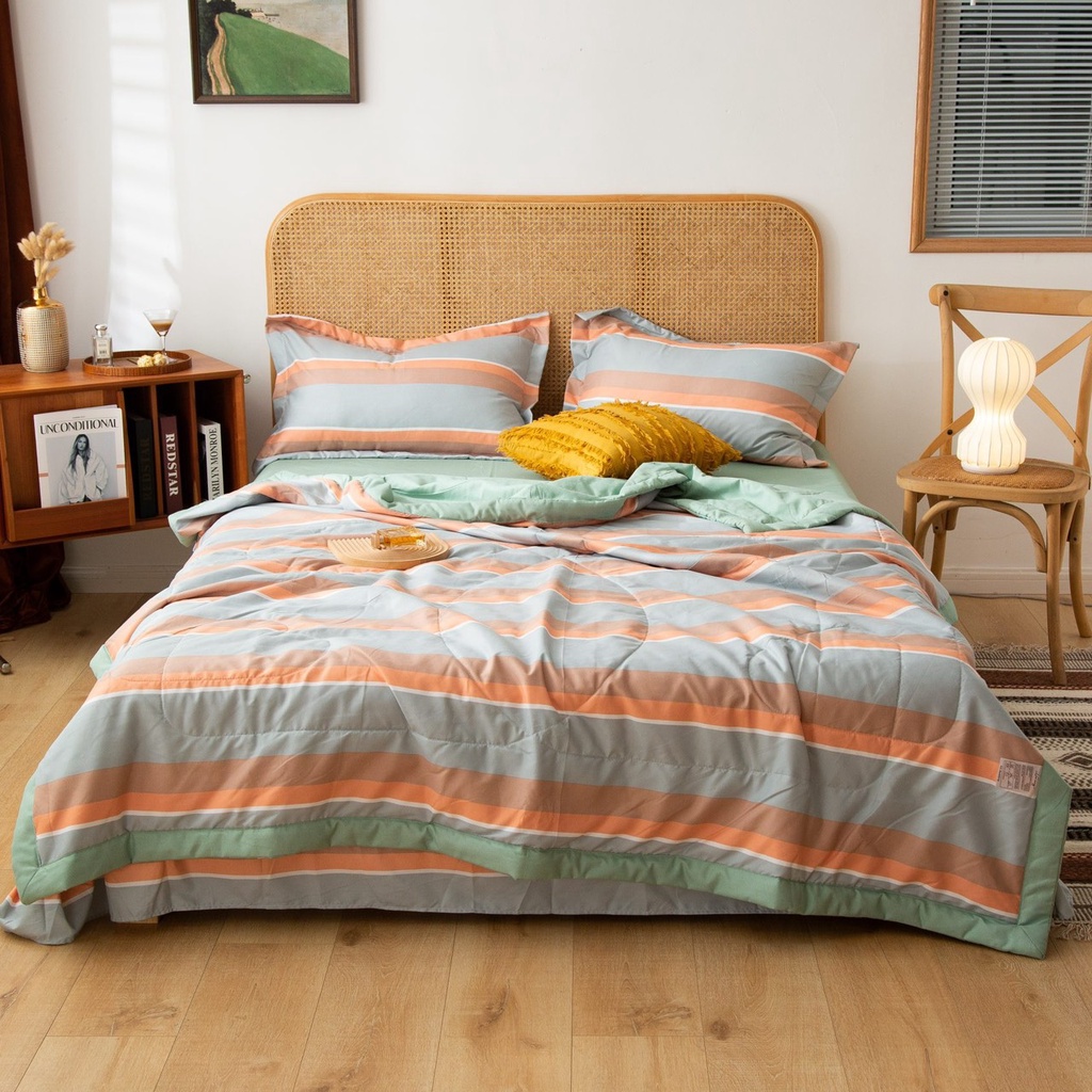 Bộ chăn ga gối Cotton Đũi Thô , Set chăn ga gối đũi hè, chăn trần bông nhập khẩu đủ kích thước | BigBuy360 - bigbuy360.vn