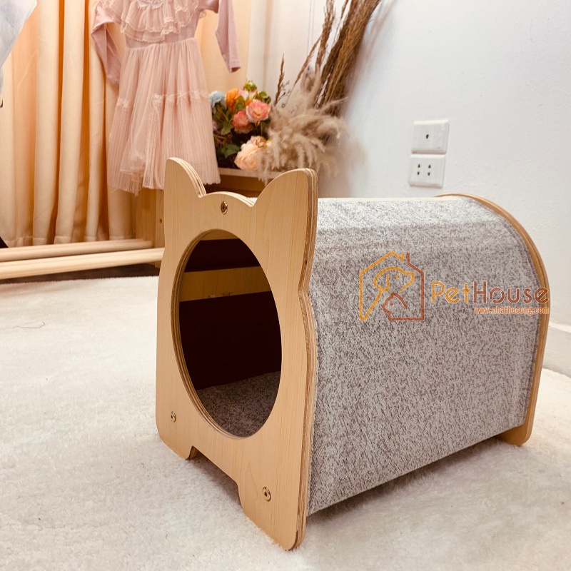 Nhà vòm cho mèo có cào móng, kiểu dáng dễ thương, siêu cute