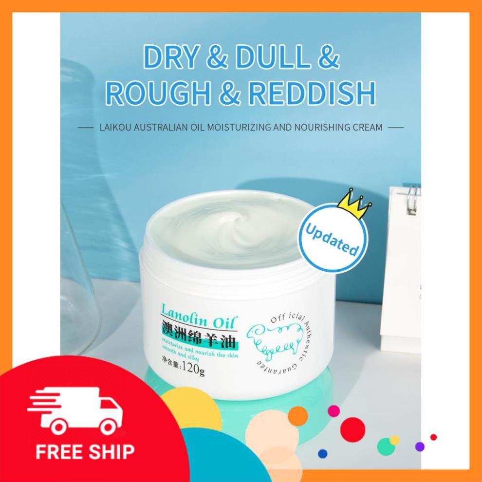 [FreeShip] Kem Dưỡng Da Mặt LAIKOU Lanolin Dầu Cừu Úc Dưỡng Ẩm Làm Trắng Da Hỗ Trợ Xóa Sẹo Mụn Ngăn Ngừa Nếp Nhăn 120g