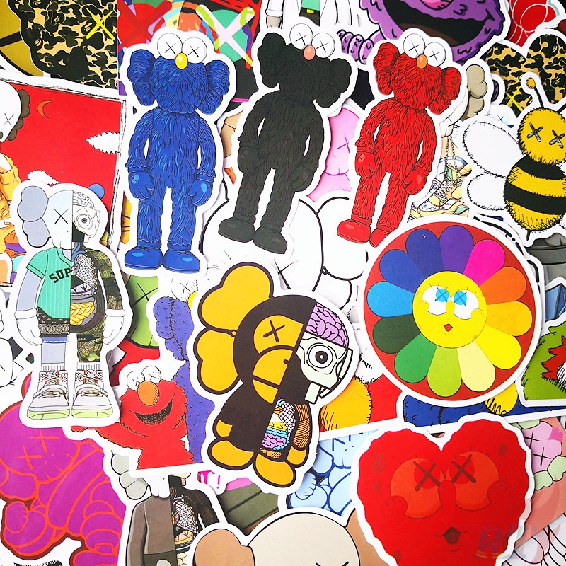 Set 64 sticker decal hình KAWS JDM dán trang trí chống thấm nước