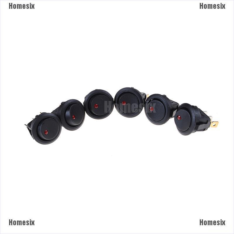 Set 5 Công Tắc Đèn Led Tròn 12v Cho Xe Ô Tô