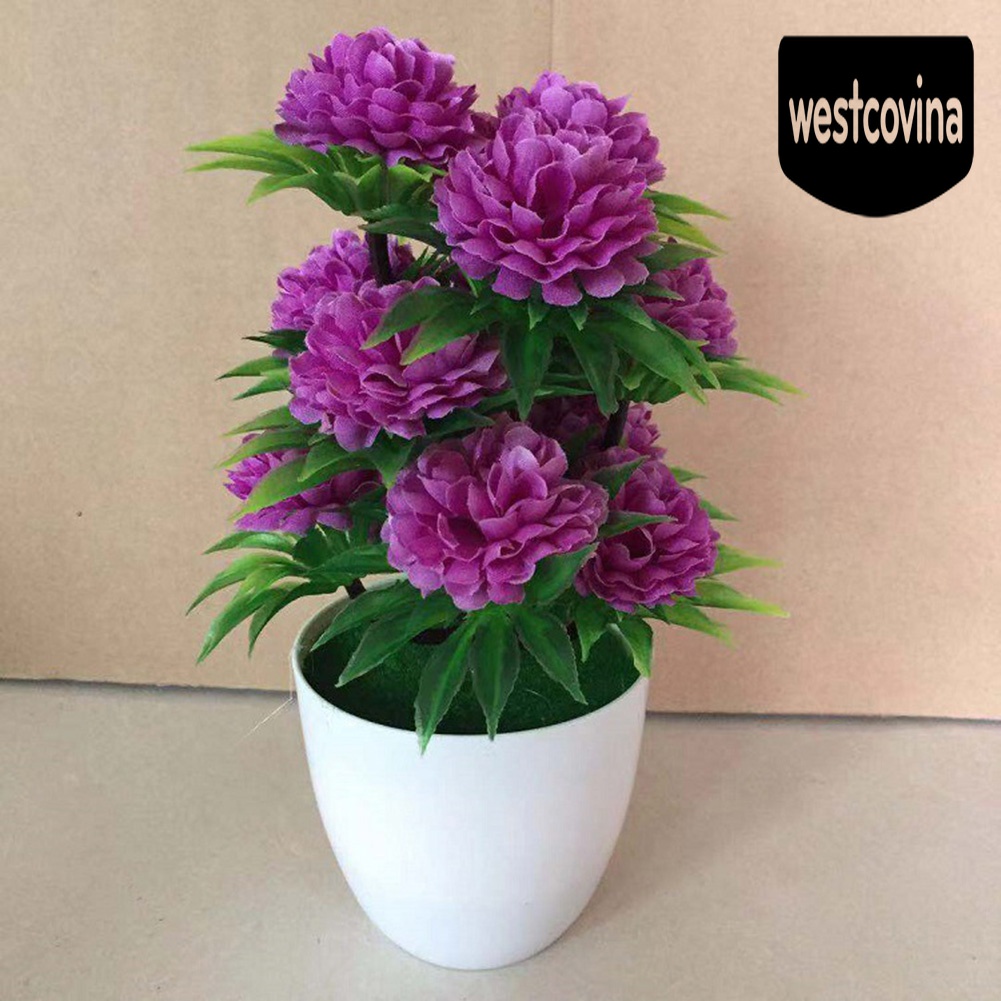 [Hot]☀ 1 Chậu Hoa Cúc Nhân Tạo Trang Trí Nội Thất