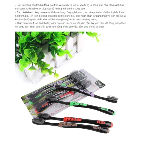 COMBO 4 BÀN CHẢI NANO THAN HOẠT TÍNH XUẤT HÀN SIÊU HOT