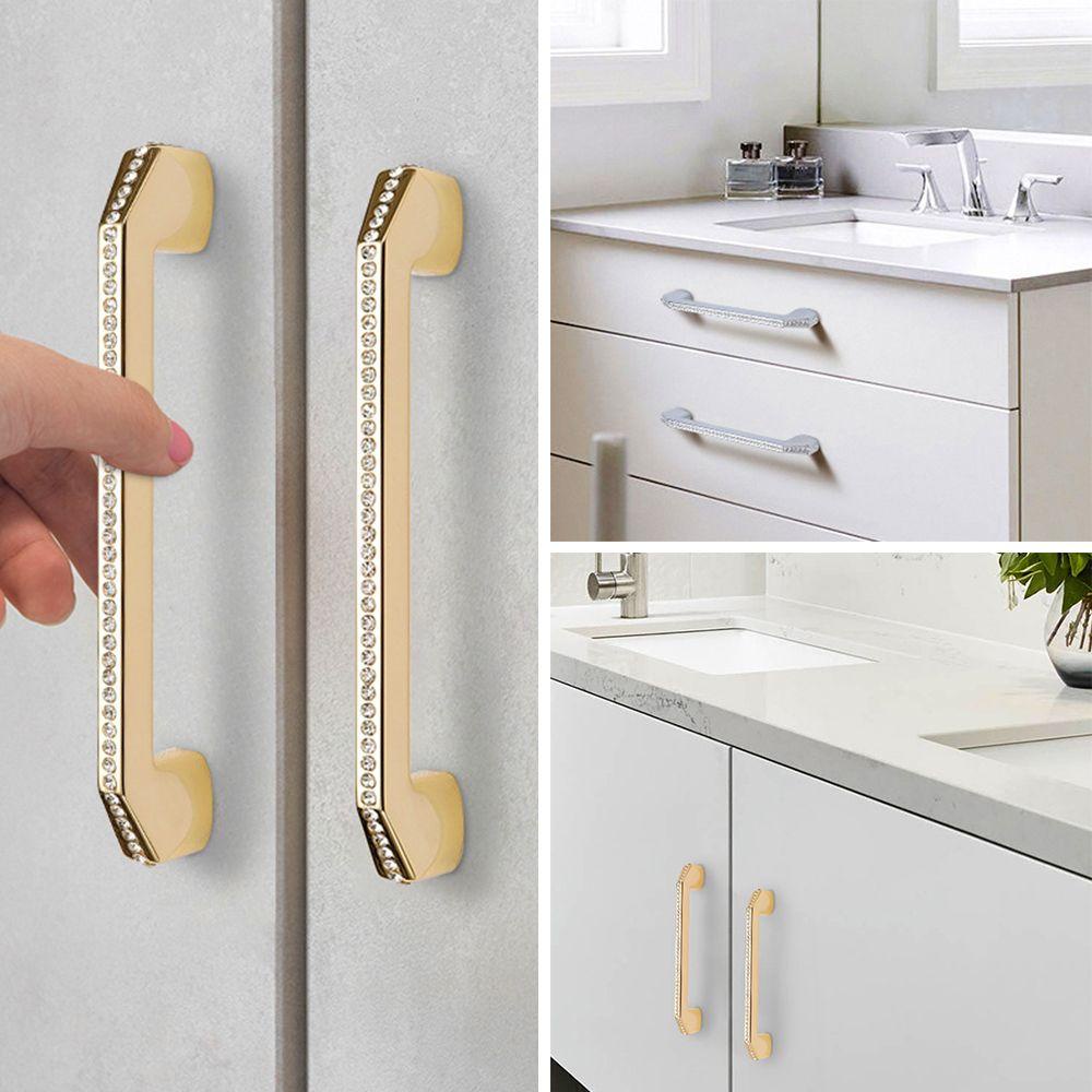 ESPO Tay Nắm Cửa Tủ Bằng Hợp Kim Kẽm Đính Pha Lê Sang Trọng