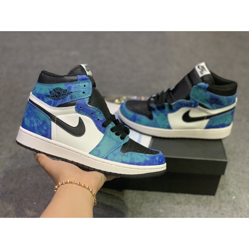 Sneakervg/ Giầy thể thao nam nữ Jordan xanh loang( full box)
