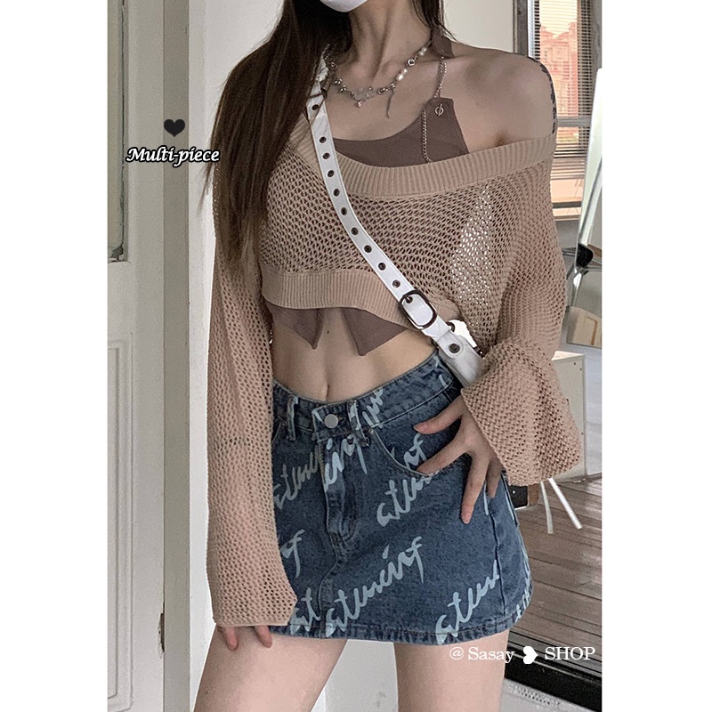 QADCOL Áo Hai Dây Ngắn Dáng Rộng Thời Trang Mùa Hè Hàng Mới Dành Cho Bạn Gái