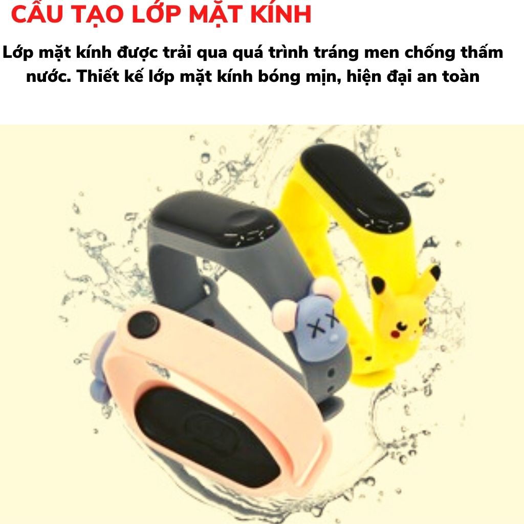 Đồng Hồ LED Điện Tử Trẻ Em Dây Silicon Hoạt Hình Không Thấm Nước - đồng hồ thời trang - Shop Mẹ Mốc ,LED