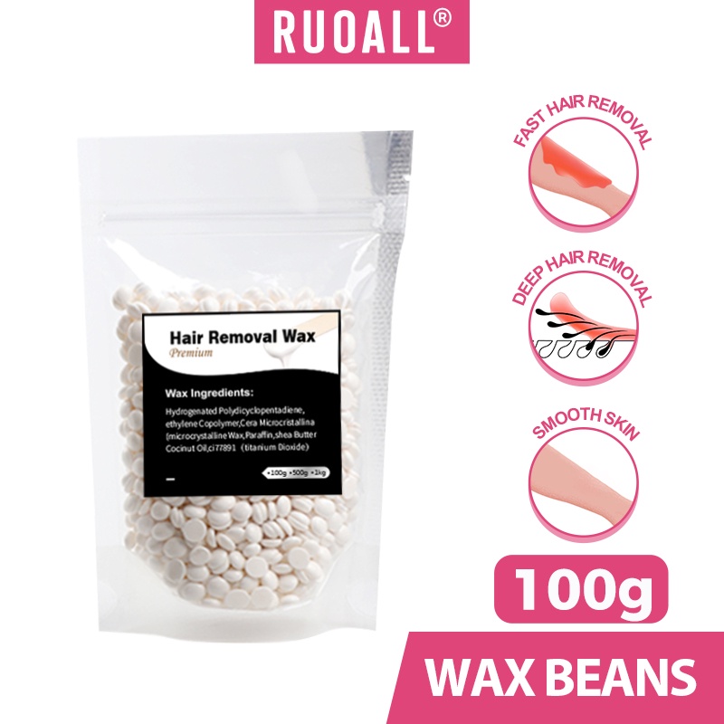 RUOALL Đậu sáp cứng bóng như lê để tẩy lông 100G