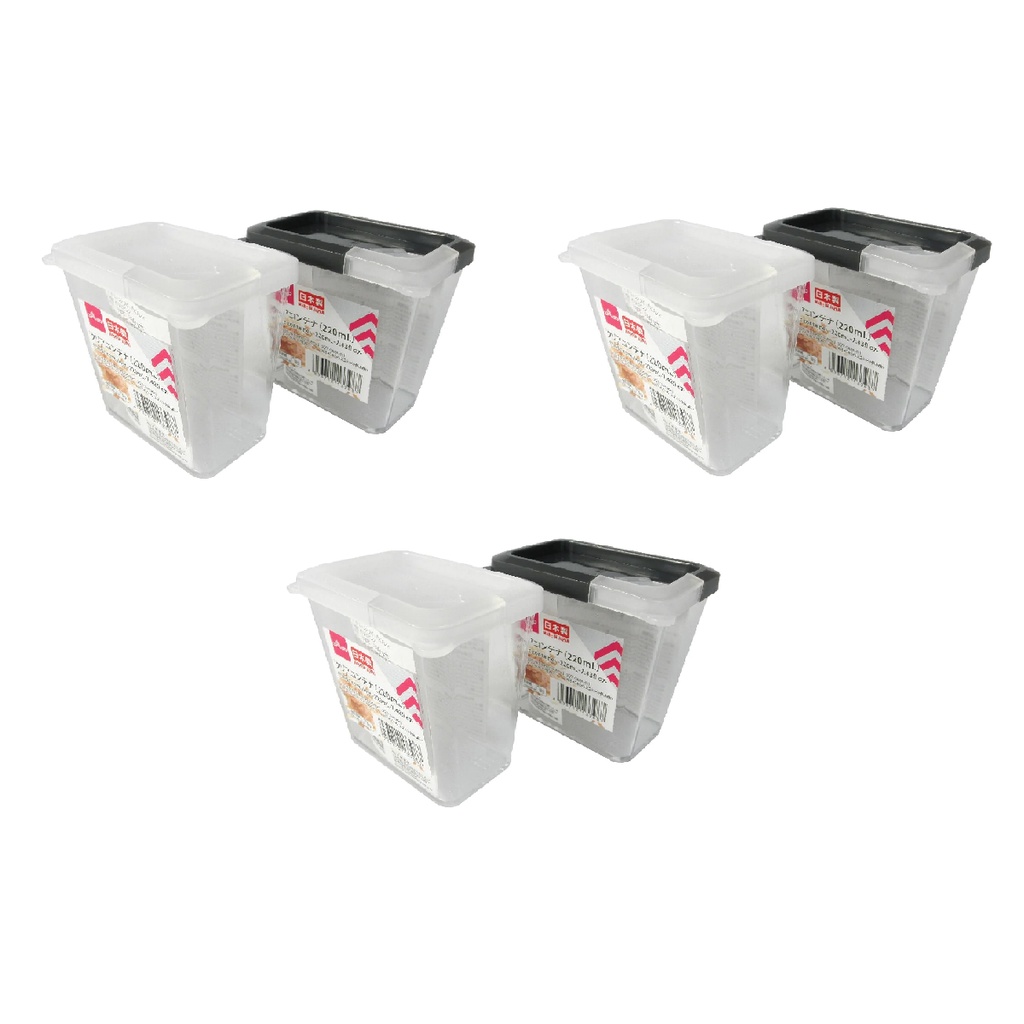 Daiso Hộp Nhựa Đựng Thực Phẩm 220Ml 8.7X5.6X8.6Cm Plastic Container -220Ml - 7.43Fl Oz-