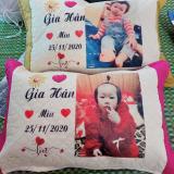 Gối bé in hình và tên đi học, hành trang cho bé tới trường, gối mầm non, gối tiểu học