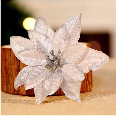 Hoa Trang Trí Giáng Sinh Màu Sắc Xinh Xắn Cao 13Cm Phụ Kiện Trang Trí Vô Lăng Xe Hơi Hình Cây Thông Giáng Sinh
