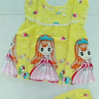 Đồ bộ tole/ tôn hoặc lanh lững bé gái size 1-6 từ 6-18kg