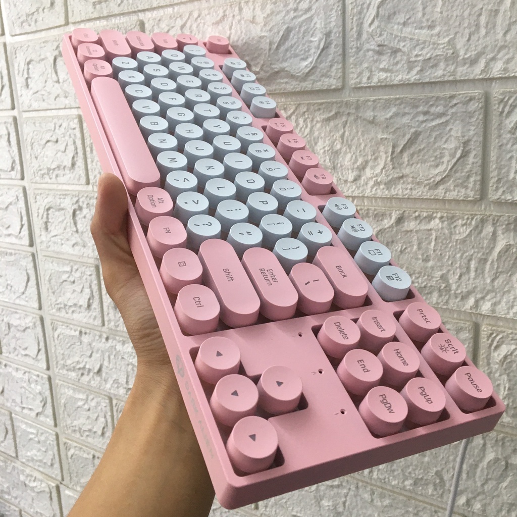 Bàn phím máy tính màu hông cute