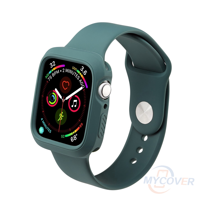 Bộ dây đeo và ốp nhựa mềm 2 trong 1 bảo vệ đồng hồ thông minh Apple Watch 5 4 3 2 1 42/ 44/ 40 MM