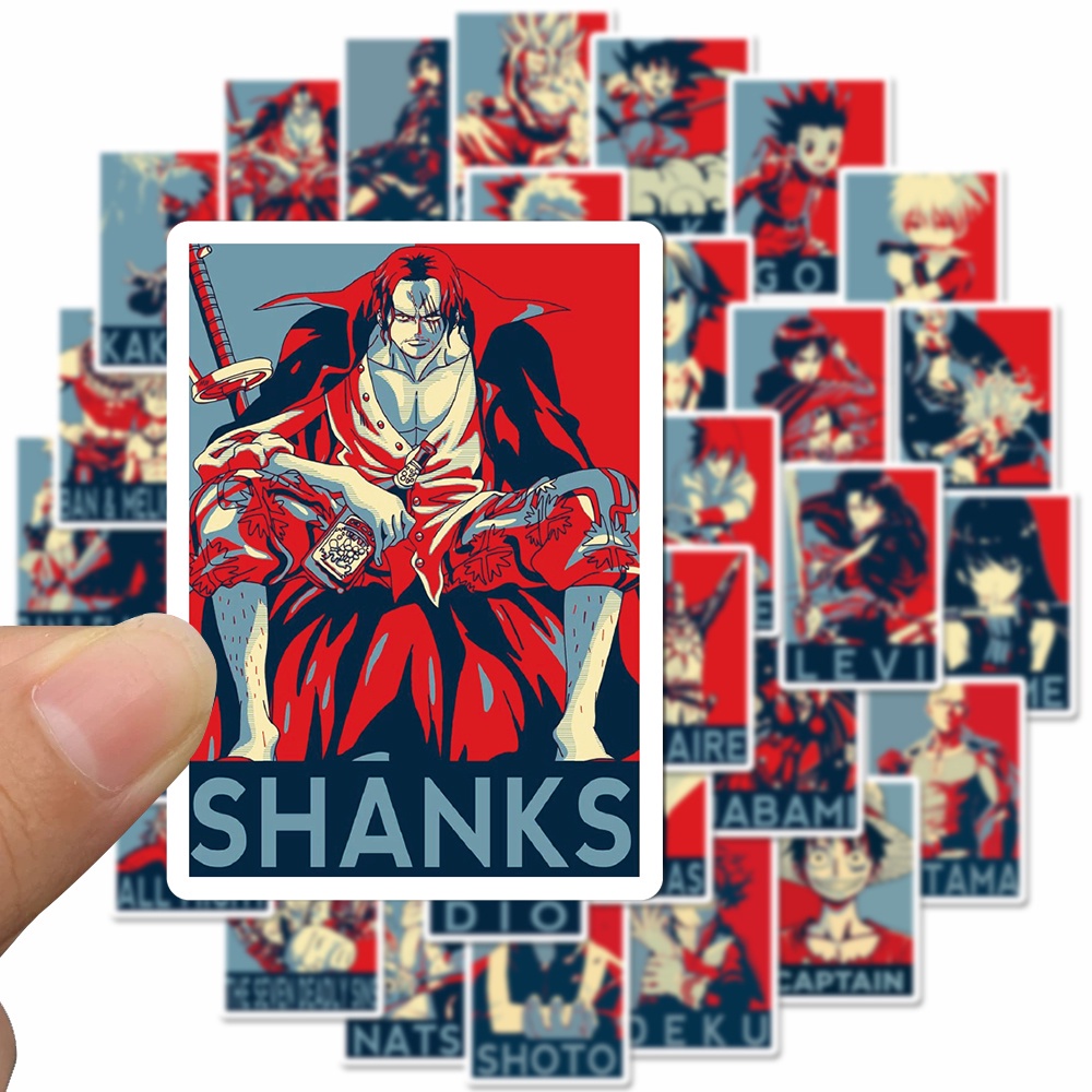 Bộ 50 miếng sticker dán trang trí laptop chống nước họa tiết hoạt hình xinh xắn