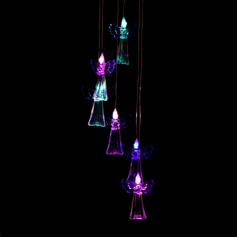 Đèn Led Treo Trang Trí Sân Vườn Hình Thiên Thần Nhiều Màu Sắc Sử Dụng Năng Lượng Mặt Trời
