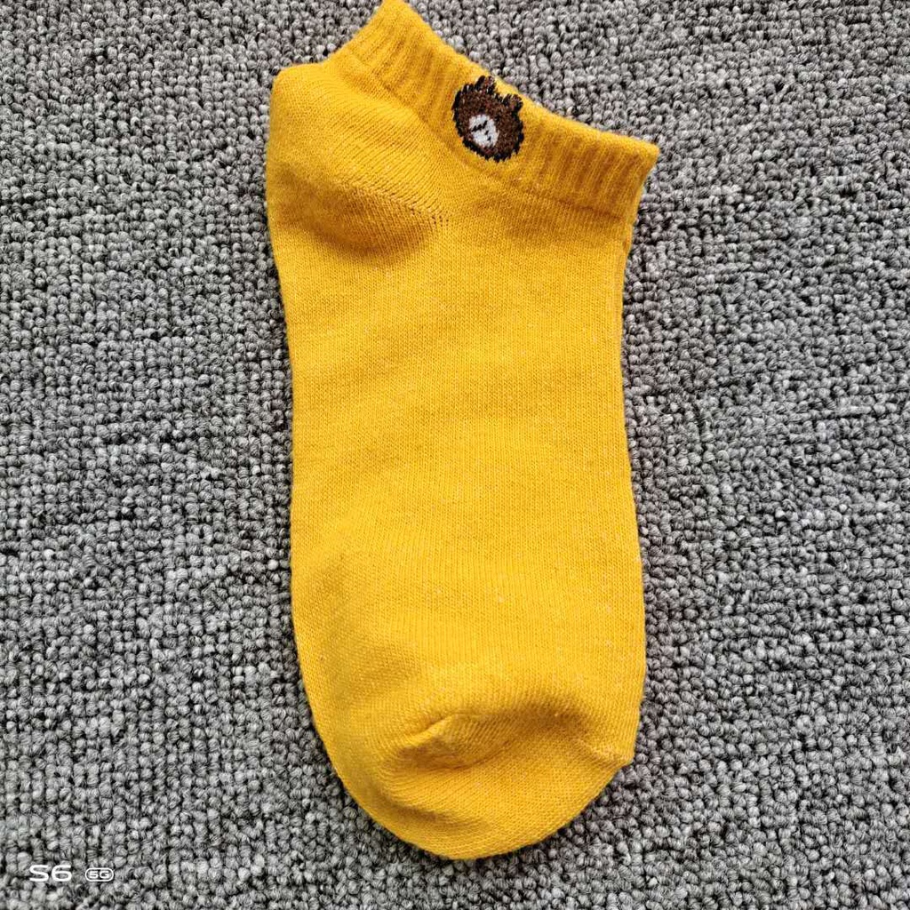 1 Đôi Tất cotton In Hình Gấu Hoạt Hình Xinh Xắn Cho Nữ