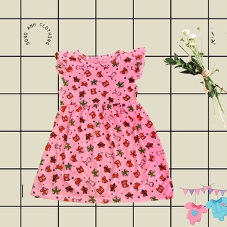 Váy bé gái đầm bé gái 👗 màu hồng hình động vật size 12-15kg