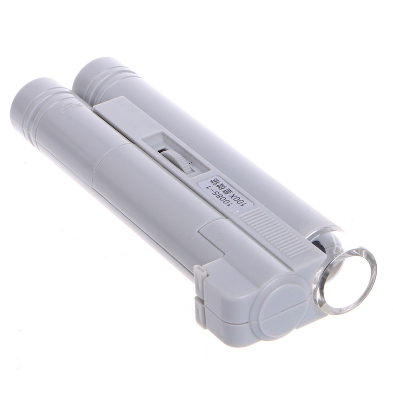 Sa Kính Hiển Vi Cầm Tay Phóng Đại 100 Lần Có Đèn LED