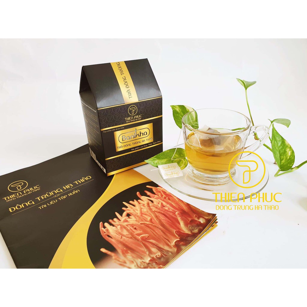 Trà đông trùng hạ thảo Banikha Giúp bổ thận bổ phổi Tăng cường sức đề kháng thanh lọc cơ thể Hộp 20 gói