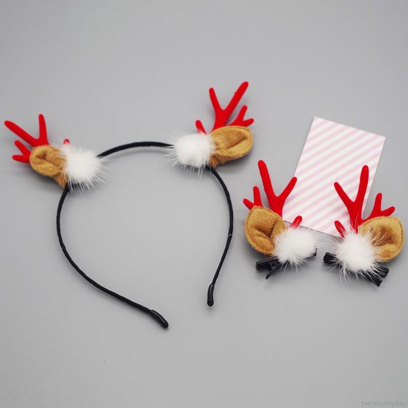 Cài tóc sừng hươu cho bé gái