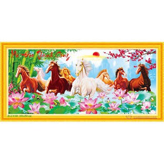 Tranh đính đá chưa đính đa sắc Mã Đáo Thành Công LV101