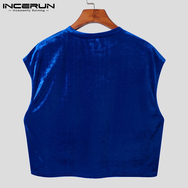 Áo sát nách INCERUN dáng rộng màu trơn 3 màu thời trang mùa hè cho nam