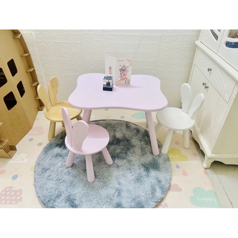 Bàn ghế gỗ cho bé mẫu giáo, phong cách hàn quốc -100% gỗ tự nhiên nhập khẩu, cho bé từ  2-10 tuổi làm bàn học, ăn, chơi. | BigBuy360 - bigbuy360.vn