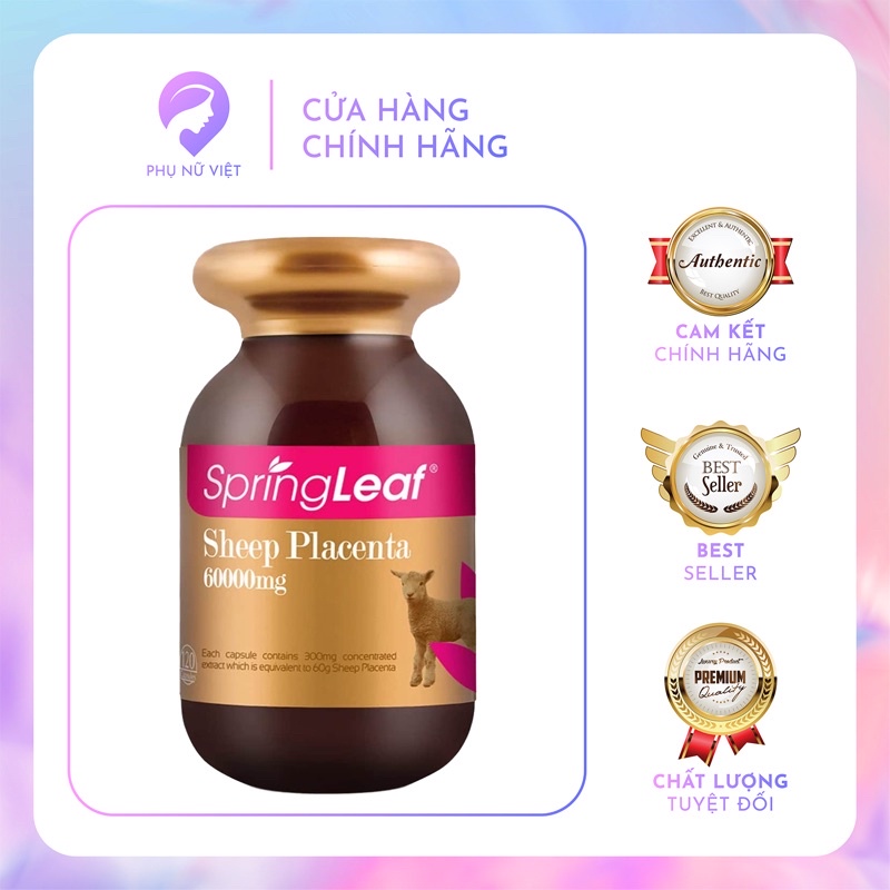 Nhau thai cừu Sheep Placenta SpringLeaf 60000mg 120 viên - Úc chính hãng