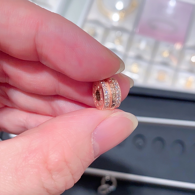 Hạt Cườm Hình logo Màu Vàng Hồng Lấp Lánh Làm Vòng Tay DIY