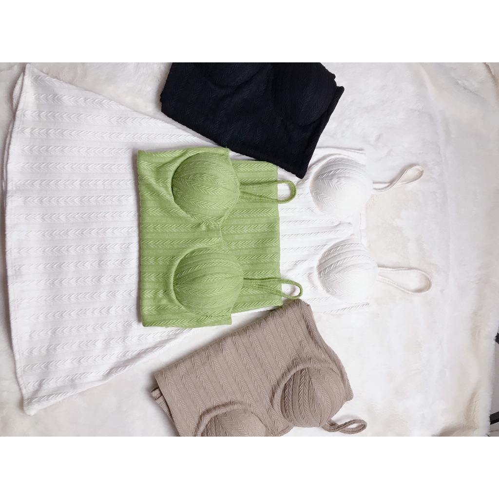 Đầm cúp ngực 2 dây dáng xòe, váy body cúp ngực đi biển len QC Thuncastore D276