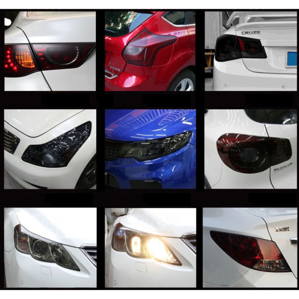 Phim dán đèn xe hơi cao cấp 3 lớp, film dán xe thể thao, đổi màu đèn pha đèn hậu ô tô xe máy