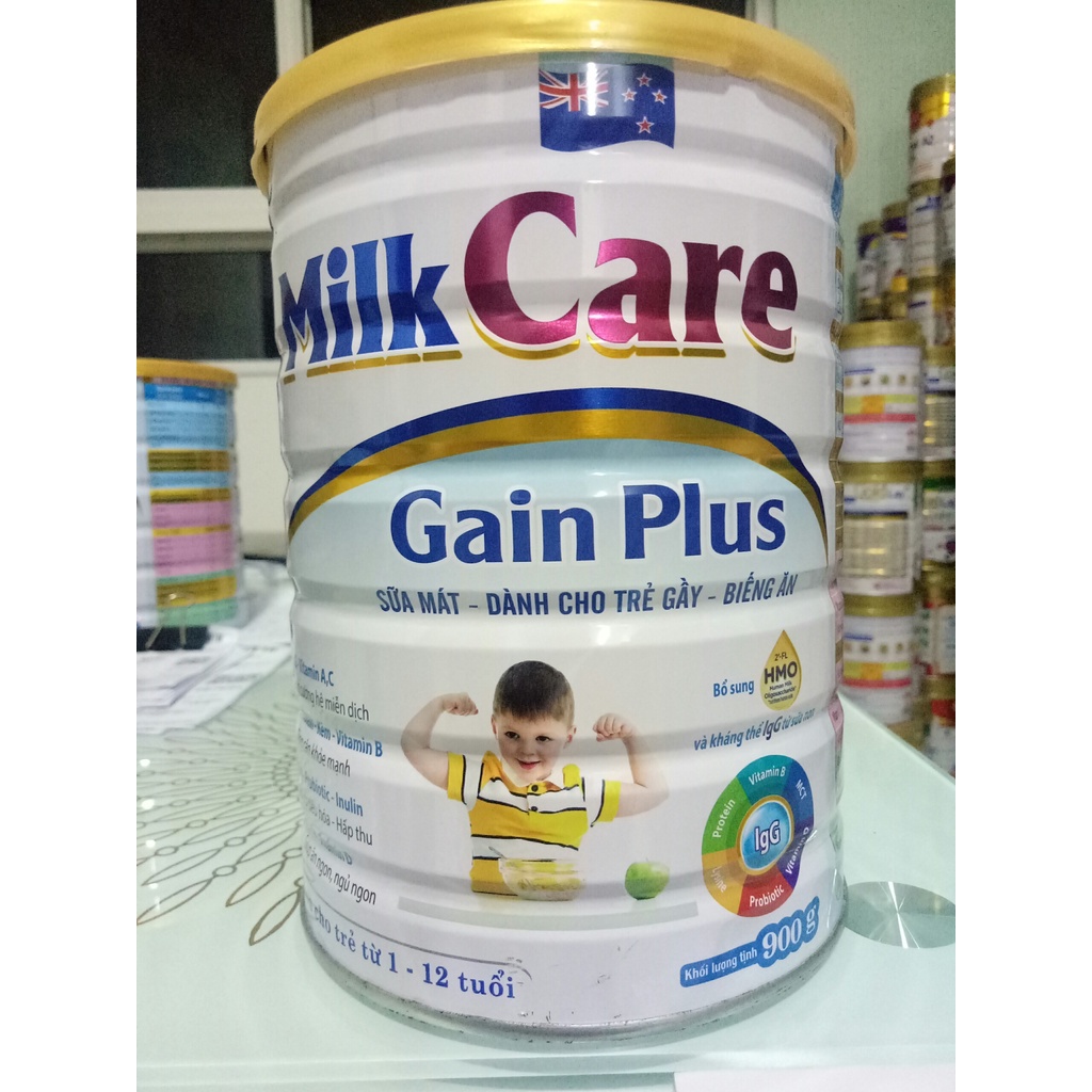 Sữa tăng cân dành cho người gầy, biếng ăn Milkcare Gain Plus lon 900g