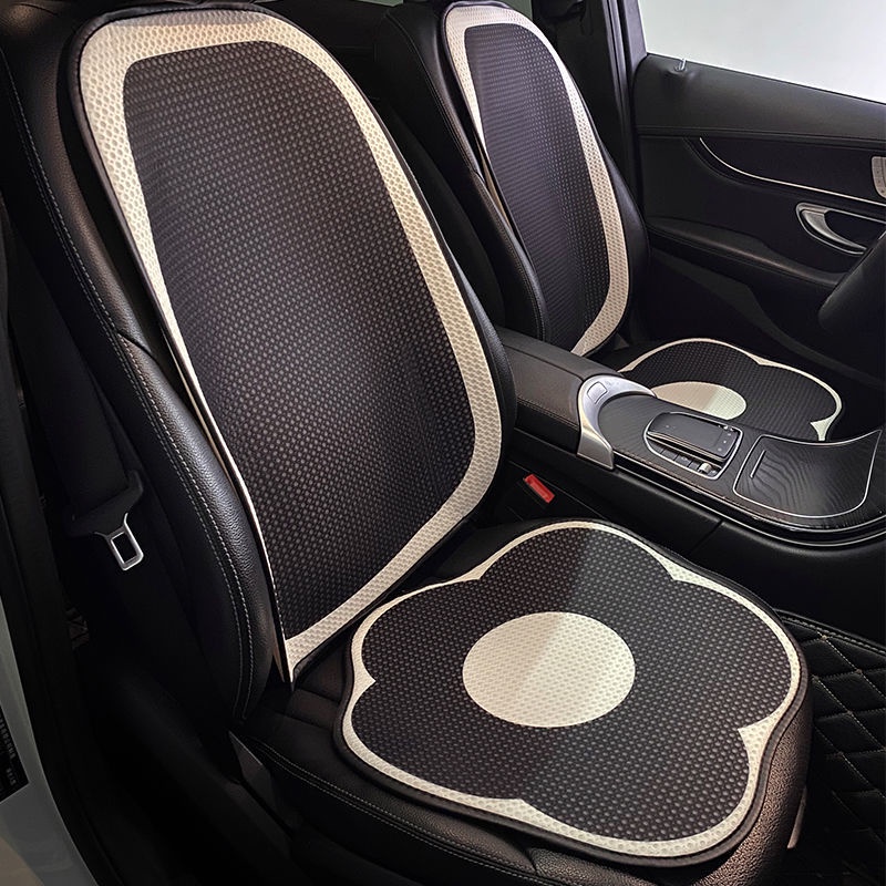 Bộ Đệm Lót Ghế Bốn Mùa Thông Dụng Ba Món Bằng Lụa Lạnh Thoáng Khí Thông Dụng Cho Xe Hơi