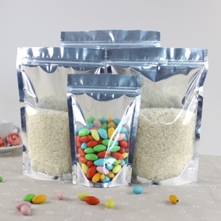 1 kg túi zip bạc đáy đứng 18x26 cm