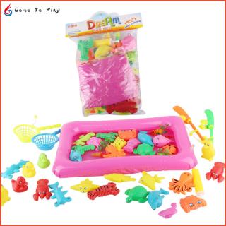 24PCS/Set Baby Kids Pretend Play Fishing Toys Set Magnetic Fun Fishing Game Baby Learning & Bath