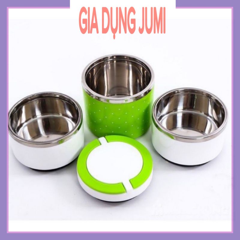 Hộp cơm chấm bi CẶP LỒNG GIỮ NHIỆT INOX CAO CẤP