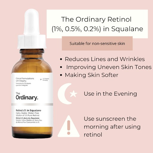 Serum The Ordinary Retinol 1% in Squalane Giảm mụn, chống lão hóa