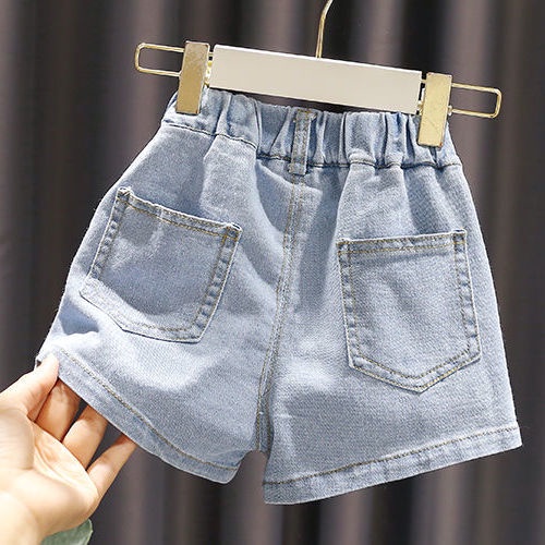 Hàng Có Sẵn Quần Short Jean In Hoa Hàn Quốc Mùa Hè 2023 Mới Cho Bé Gái