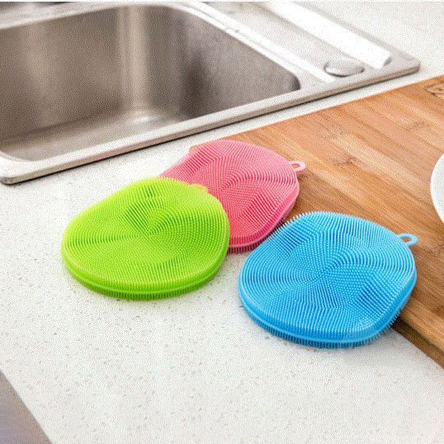 Bọt biển silicon Rửa bát đĩa Chà rửa nhà bếp Chổi rửa bát Bọt biển làm sạch Bàn chải