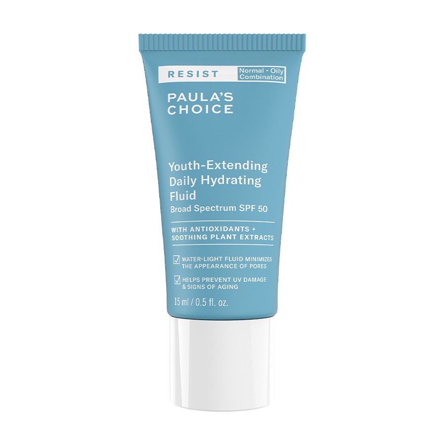 Kem ngày mềm mịn, chống nắng phổ rộng Paula's Choice Resist Youth-Extending Daily Mattifying Fluid SPF 50 15ml Mã 7807 | BigBuy360 - bigbuy360.vn
