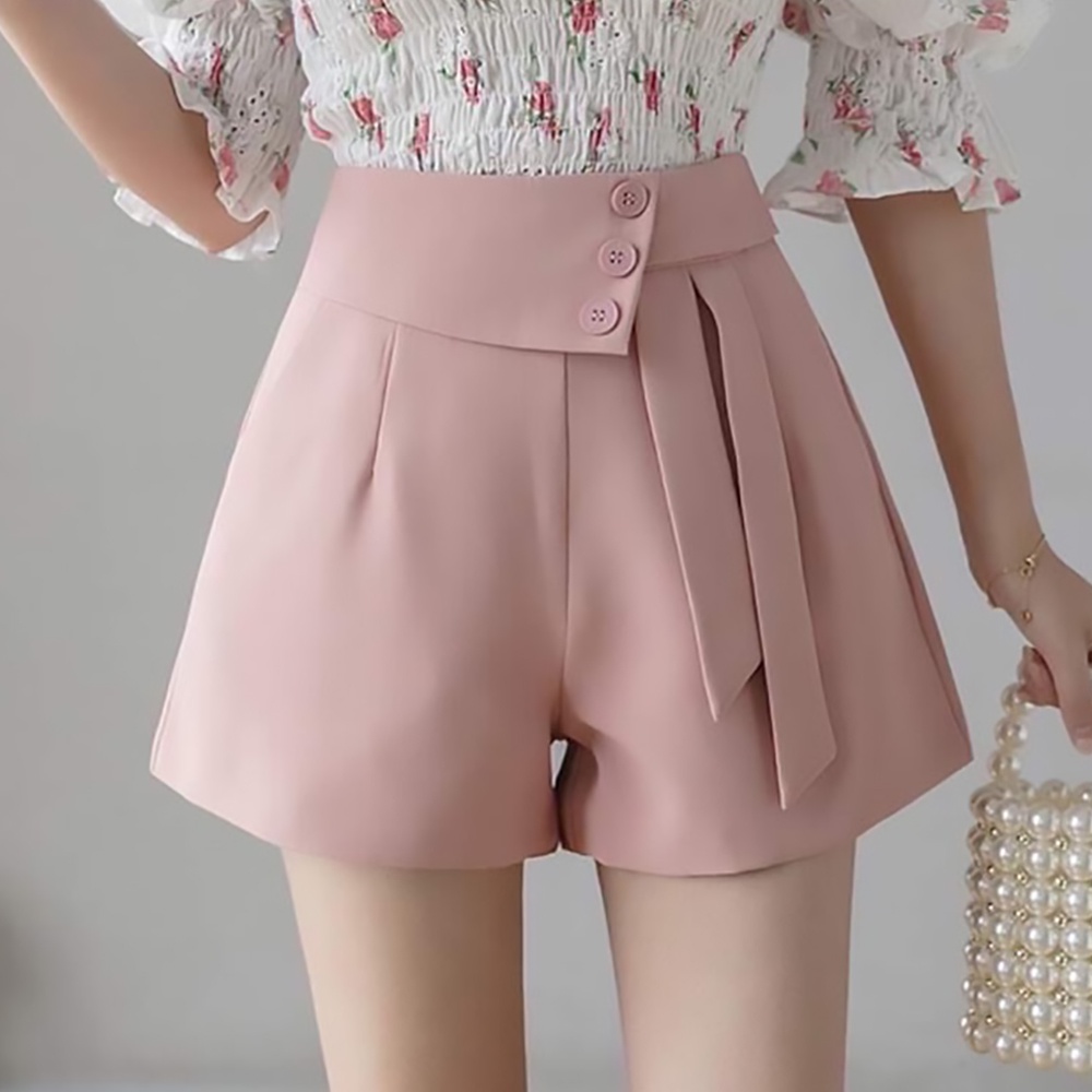 Quần đùi nữ - quần short nữ nơ 3 khuy ROSA BOUTIQUE