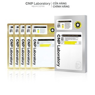 Mặt nạ keo ong tái tạo da 2 trong 1 CNP Laboratory Propolis Energy Ampule 2-Step Mask (NO BOX)