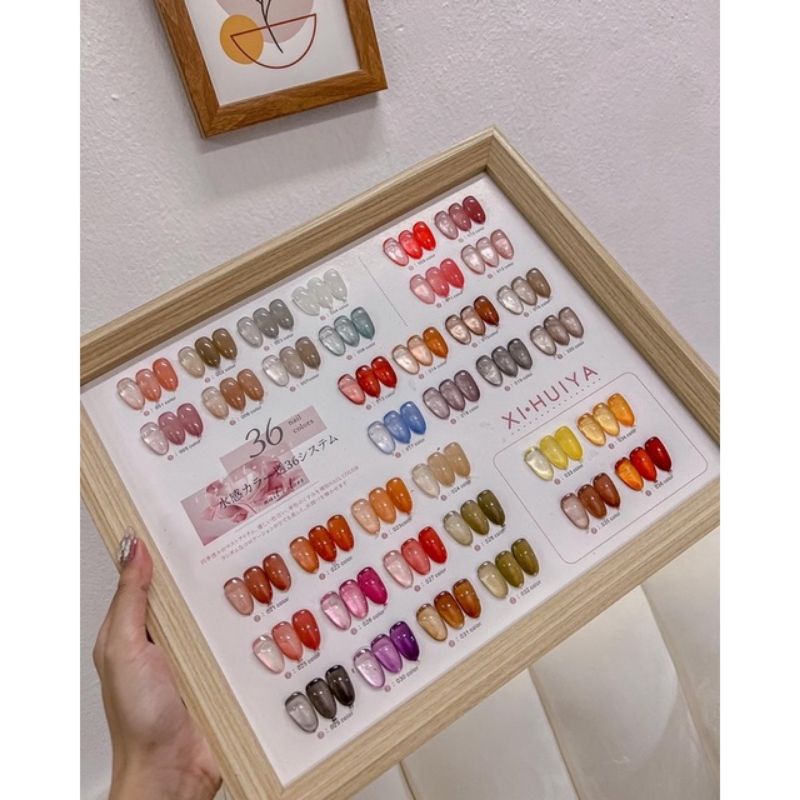 Sơn Gel Thạch 36 màu - Xi HUIYA tặng bảng màu