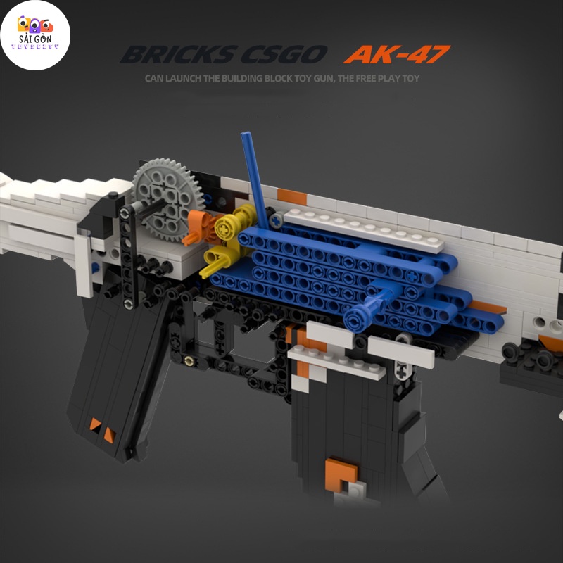 Đồ Chơi Lắp Ráp Mô Hình CSGO Súng AK47 Asiimov Phóng Thun 1200+ PCS - Bản Thiết Kế Tiêu Chuẩn Của Kevin183