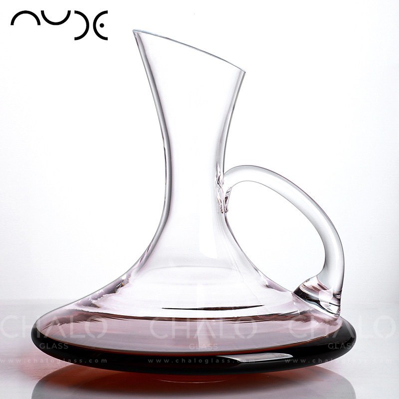 [Made in Turkey] Bình thở rượu vang pha lê có quai Pasbahce Nude Vini Decanter 1000ml  - 19720