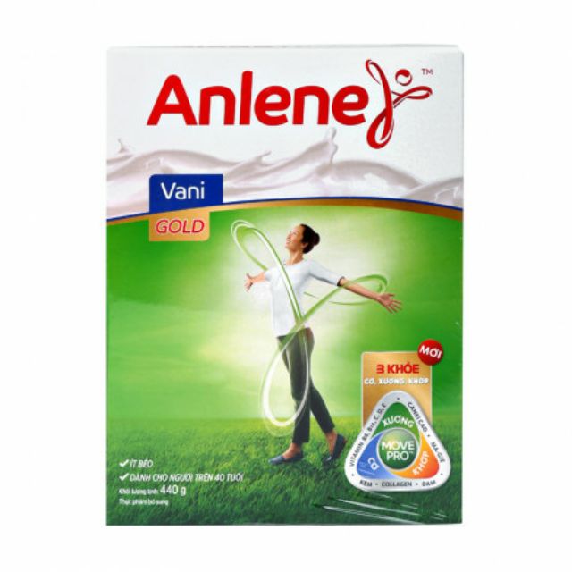 Sữa Anlene Gold 440g Vani/Socola