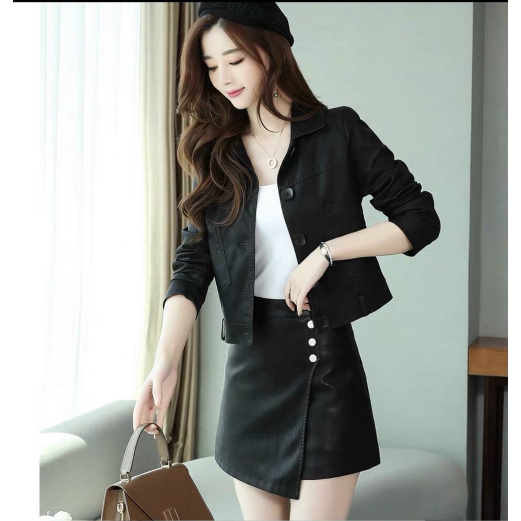 Áo Khoác Kaki Lửng 2 Túi Xéo Thời Trang Phong Cách Hàn Quốc