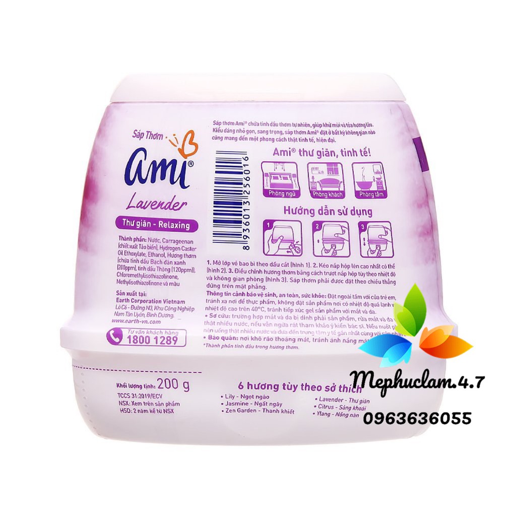 Sáp thơm Ami hương Lavender 200gr